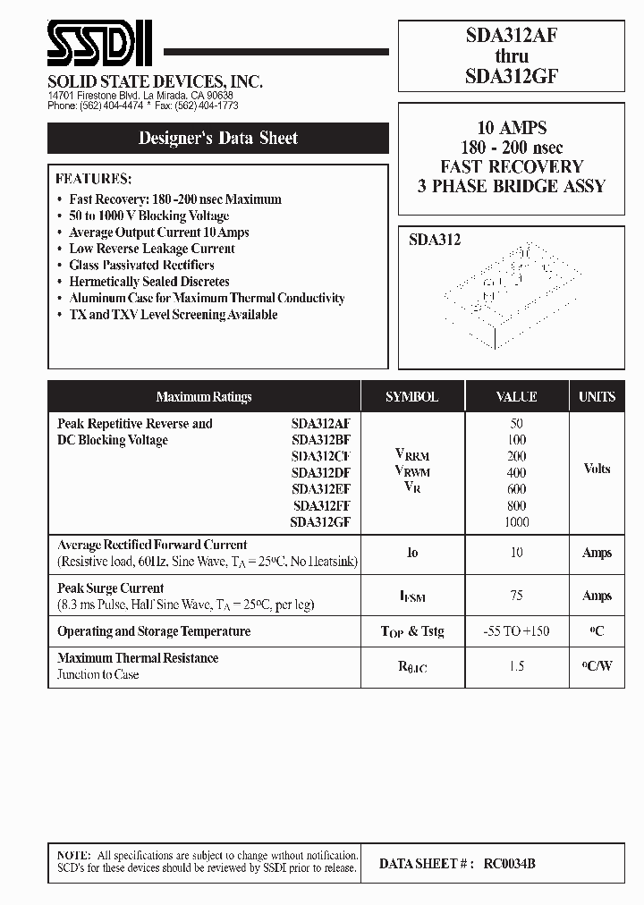 SDA312GF_1306421.PDF Datasheet