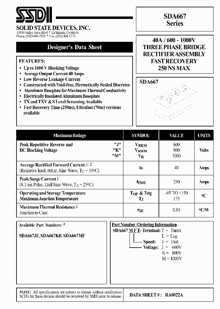 SDA667MF_1306459.PDF Datasheet