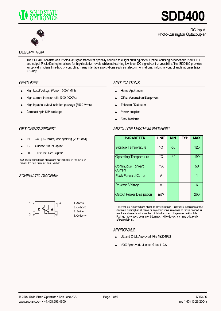 SDD400_1306525.PDF Datasheet