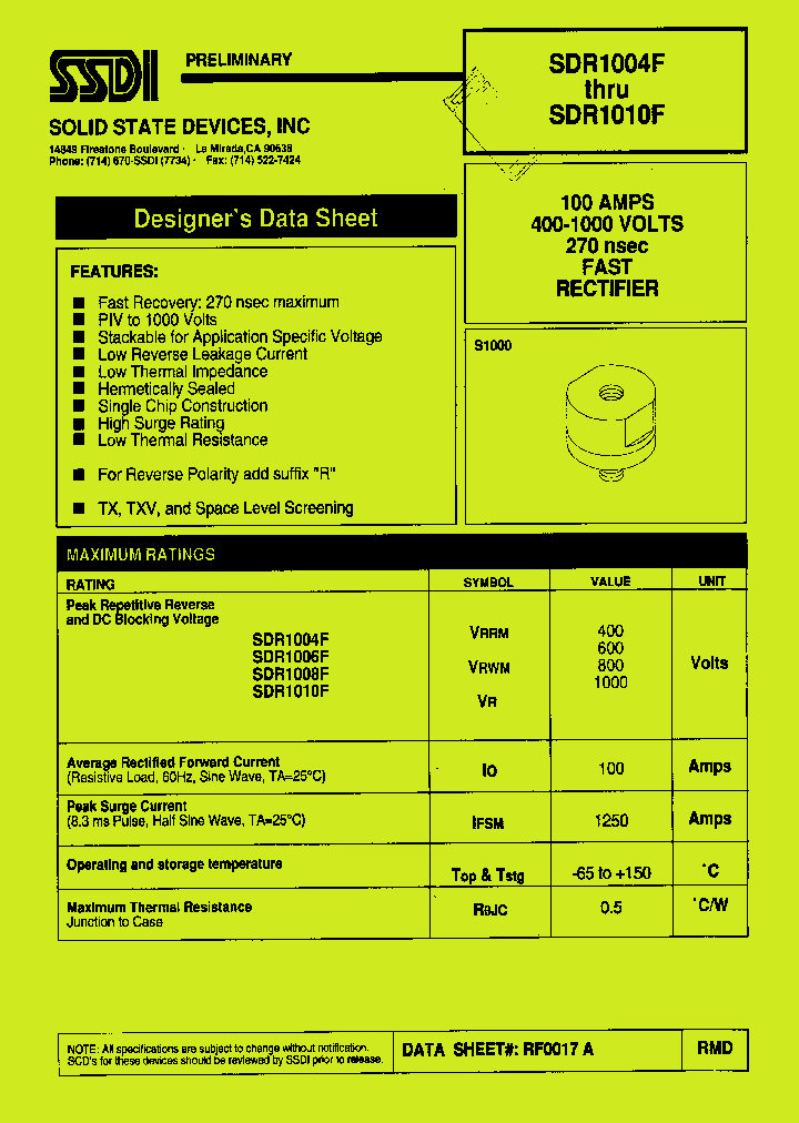 SDR1004F_1063084.PDF Datasheet
