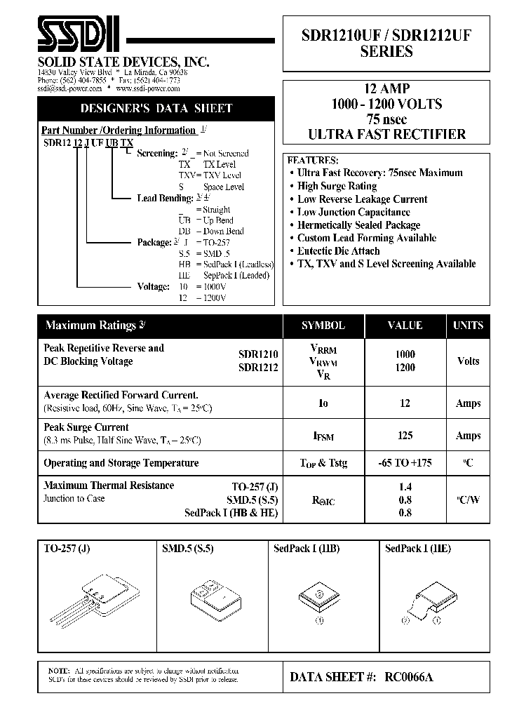 SDR1212UF_1306624.PDF Datasheet