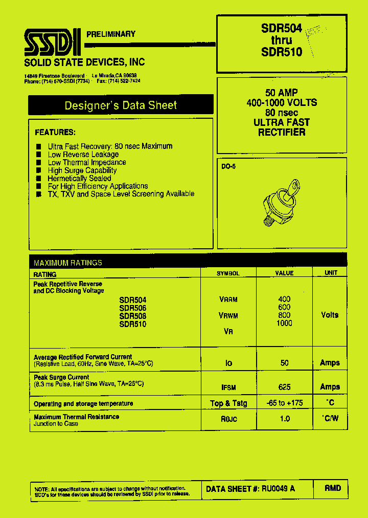 SDR510_1306657.PDF Datasheet