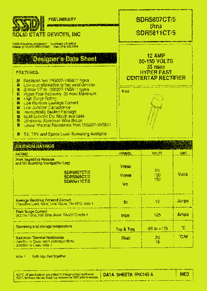 SDR5811CT5_1306661.PDF Datasheet