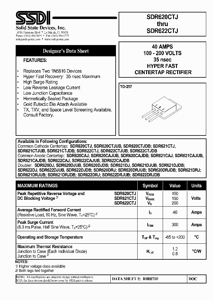 SDR622CTJ_1306668.PDF Datasheet