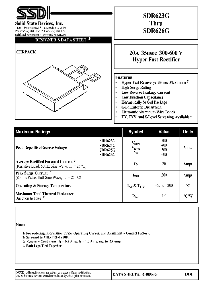 SDR626G_1306678.PDF Datasheet