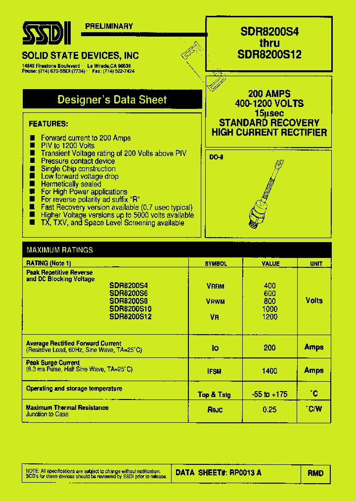 SDR8200S8_1306696.PDF Datasheet