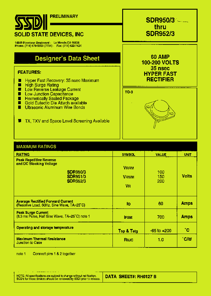 SDR9523_930889.PDF Datasheet