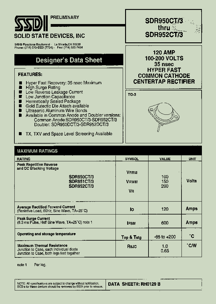 SDR952CT3_1159415.PDF Datasheet