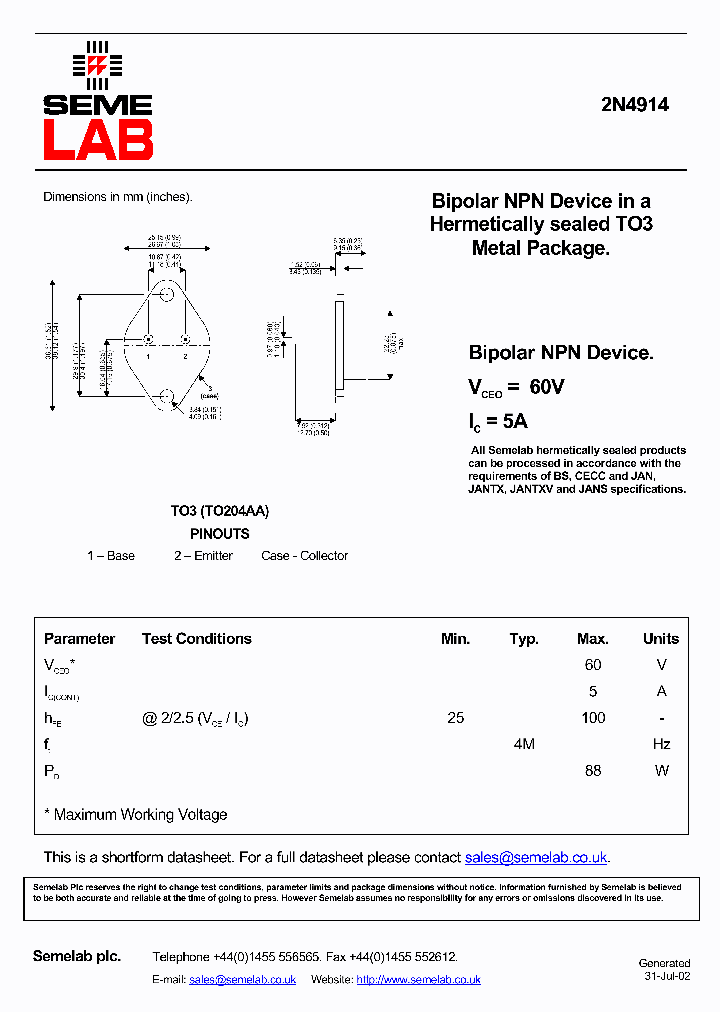 SF2N4914_1307035.PDF Datasheet