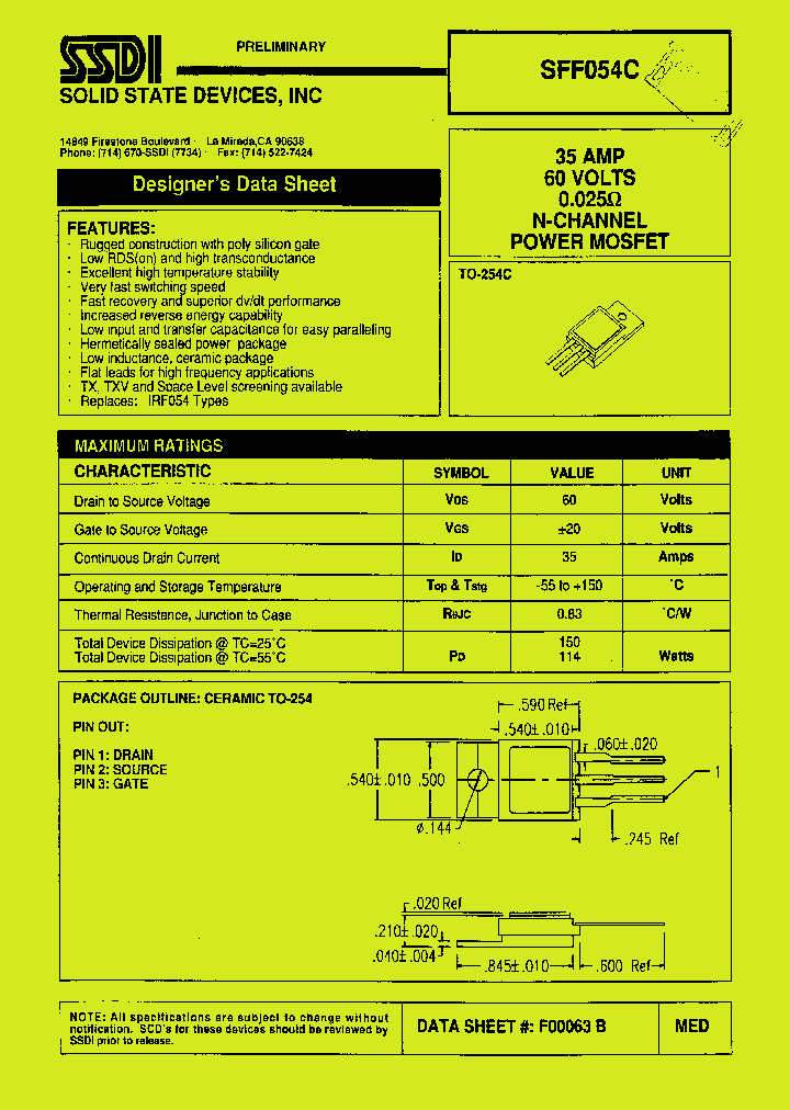 SFF054C_1307421.PDF Datasheet