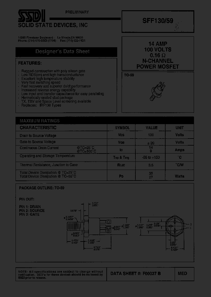 SFF13059_1307436.PDF Datasheet