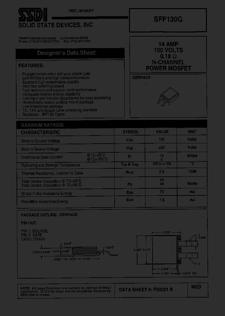 SFF130G_1307438.PDF Datasheet