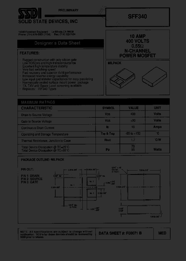 SFF340_1307478.PDF Datasheet