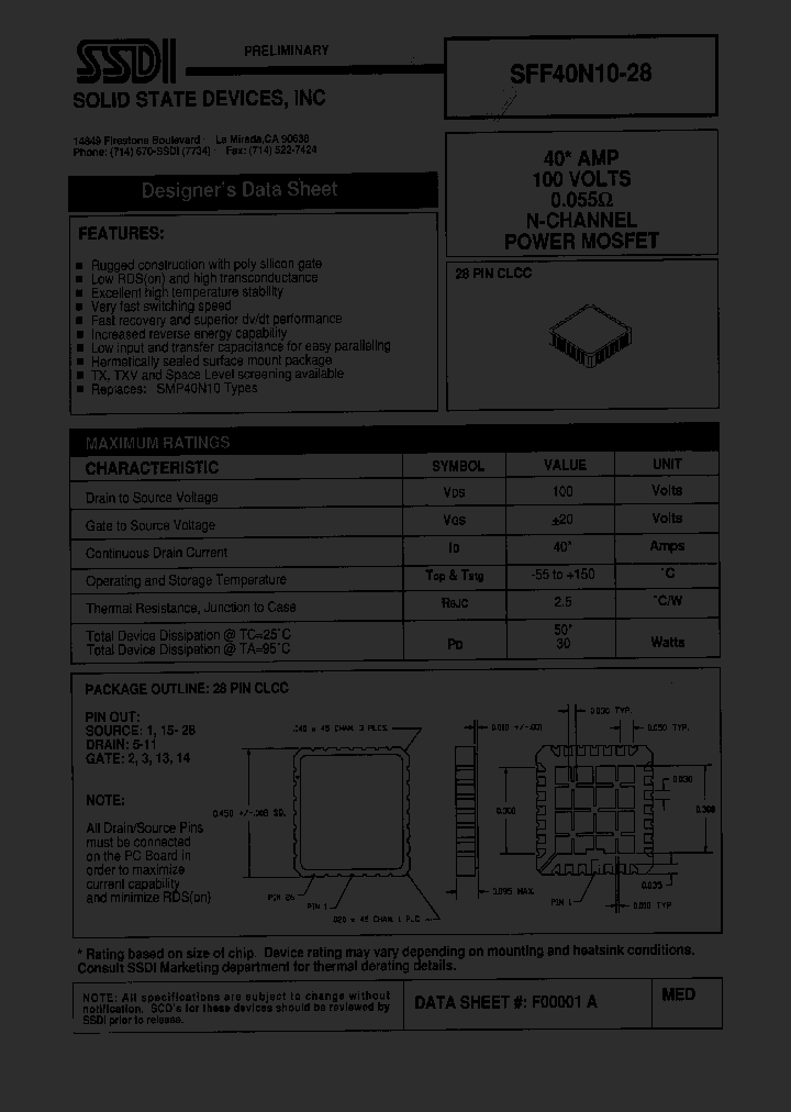 SFF40N10-28_1307485.PDF Datasheet