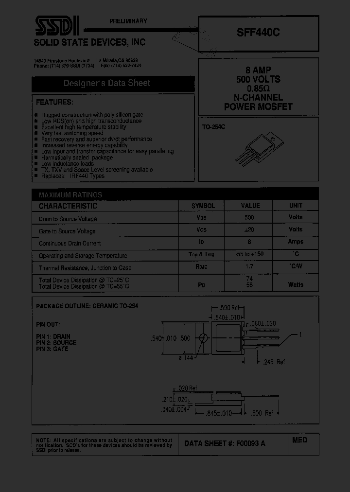 SFF440C_1307497.PDF Datasheet
