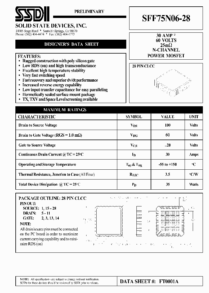 SFF75N06-28_1307517.PDF Datasheet