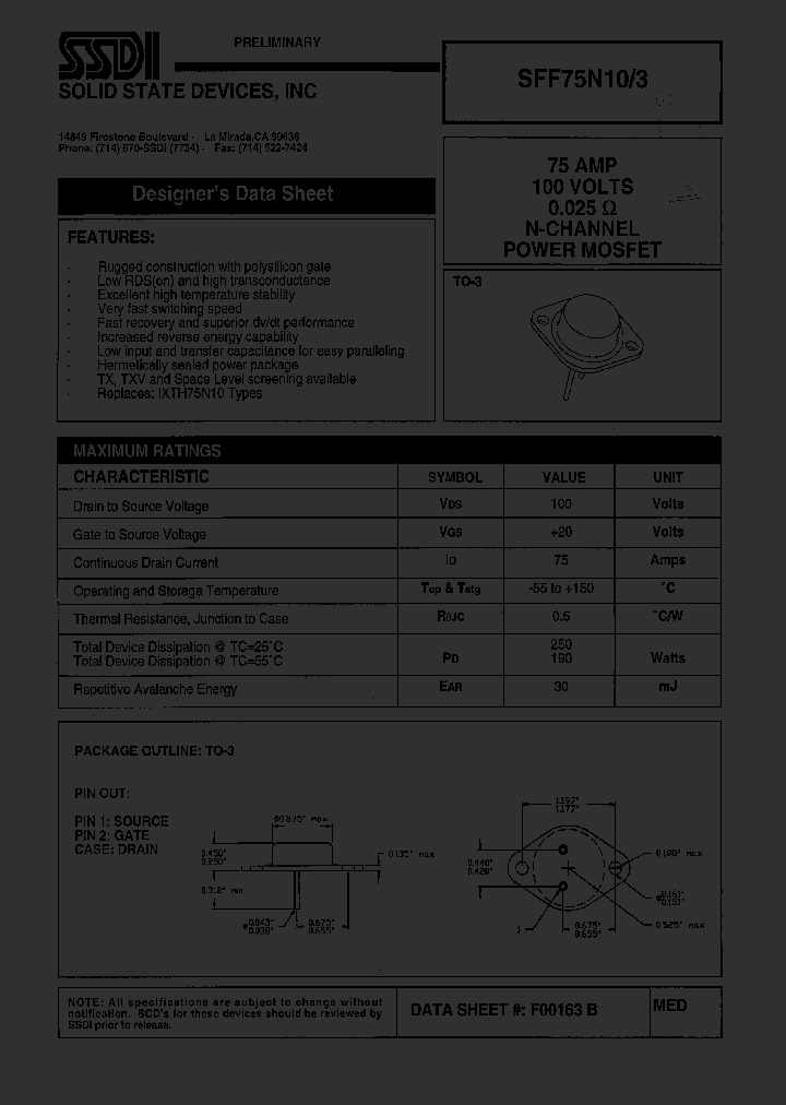 SFF75N103_1307520.PDF Datasheet