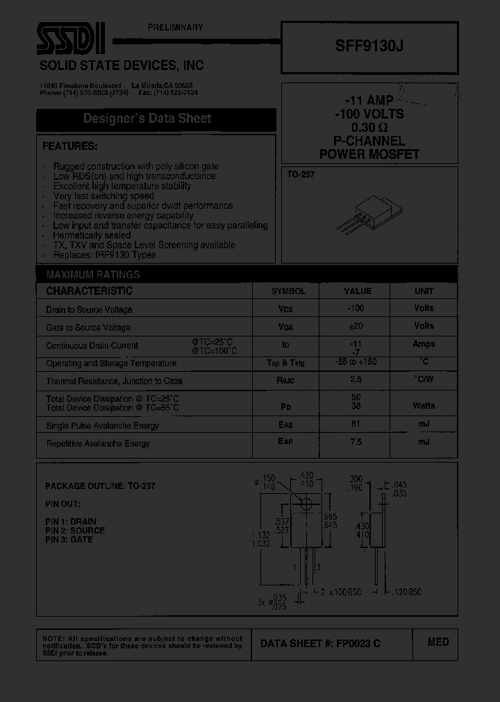 SFF9130J_1307530.PDF Datasheet