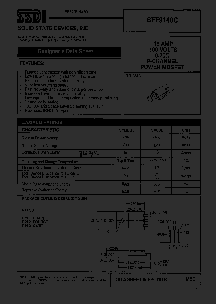 SFF9140C_1307536.PDF Datasheet