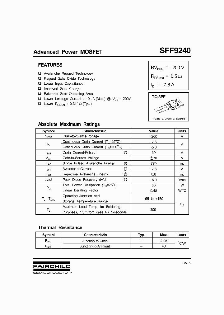 SFF9240_1307540.PDF Datasheet