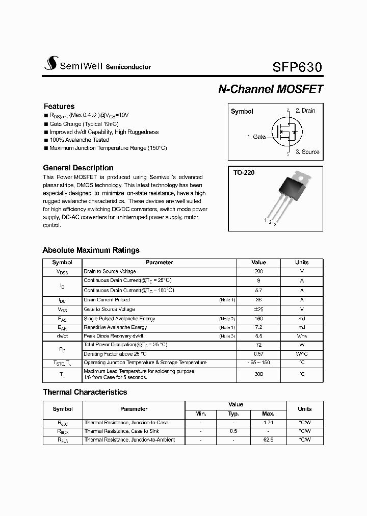 SFP630_1307727.PDF Datasheet