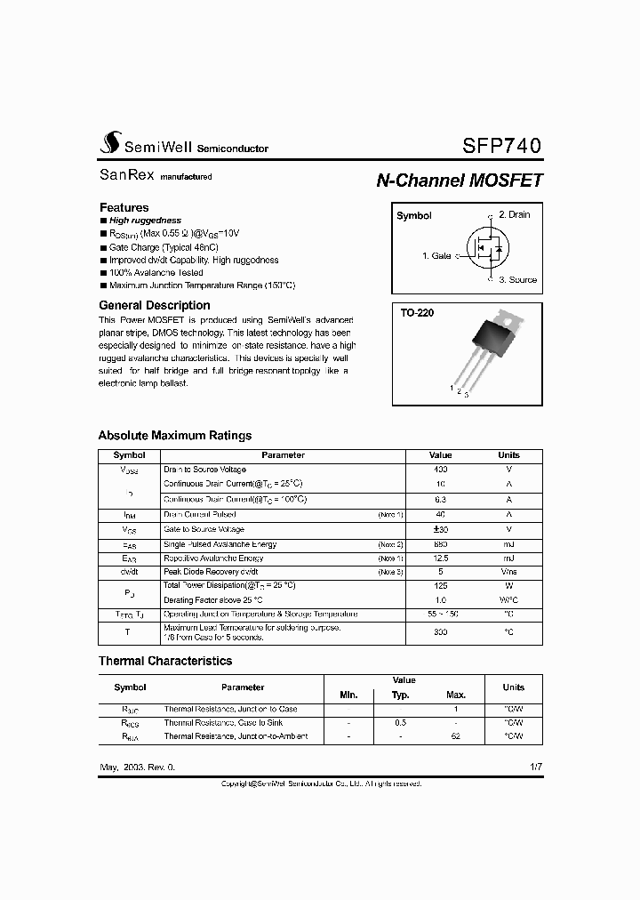 SFP740_1307730.PDF Datasheet