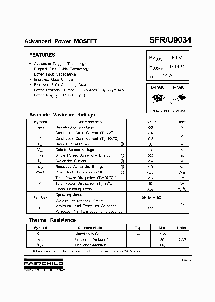 SFRU9034_1307780.PDF Datasheet