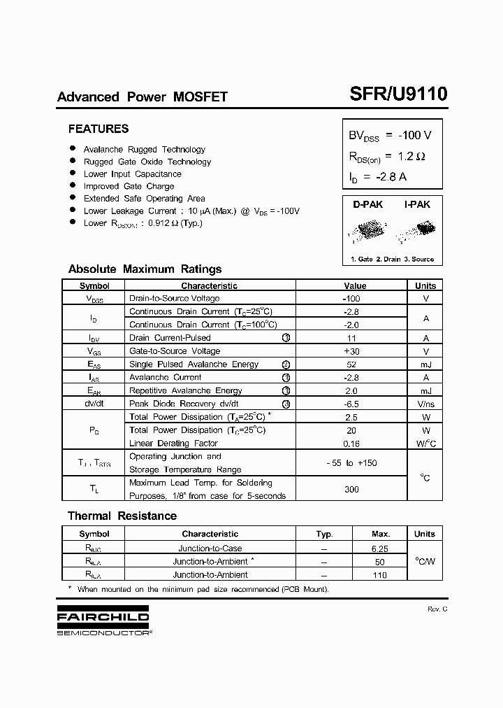 SFRU9110_1307781.PDF Datasheet