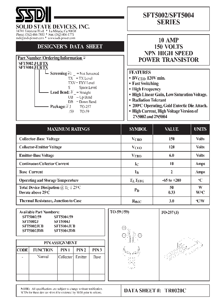 SFT5004JUB_1307838.PDF Datasheet