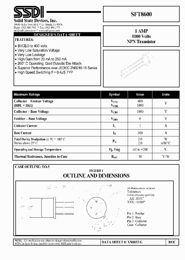 SFT8600_1307867.PDF Datasheet
