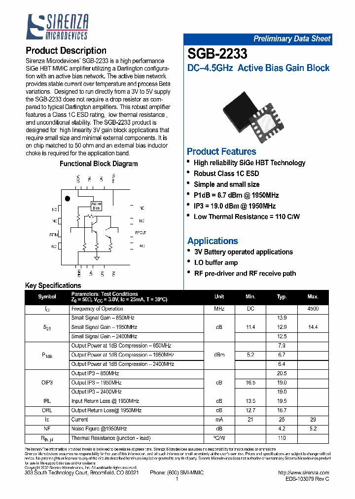 SGB-2233_1114494.PDF Datasheet