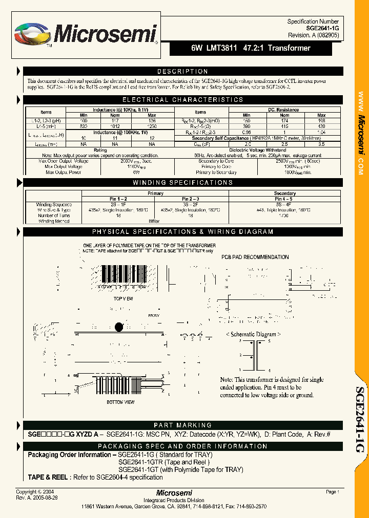 SGE2641-1GTR_1308149.PDF Datasheet