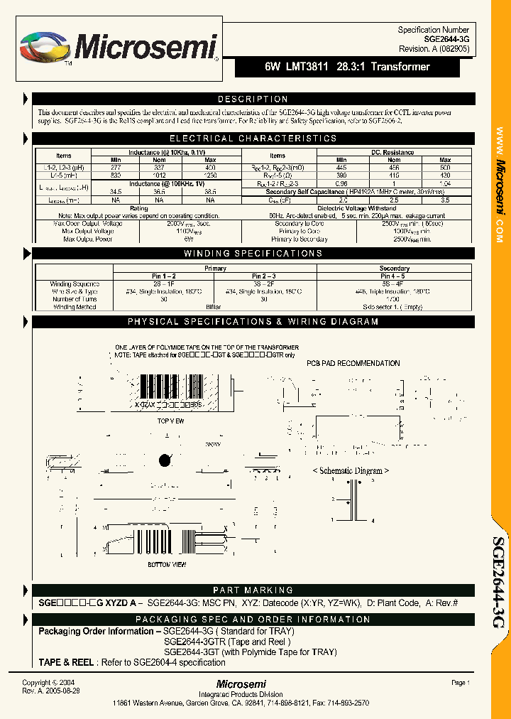 SGE2644-3GTR_1308155.PDF Datasheet