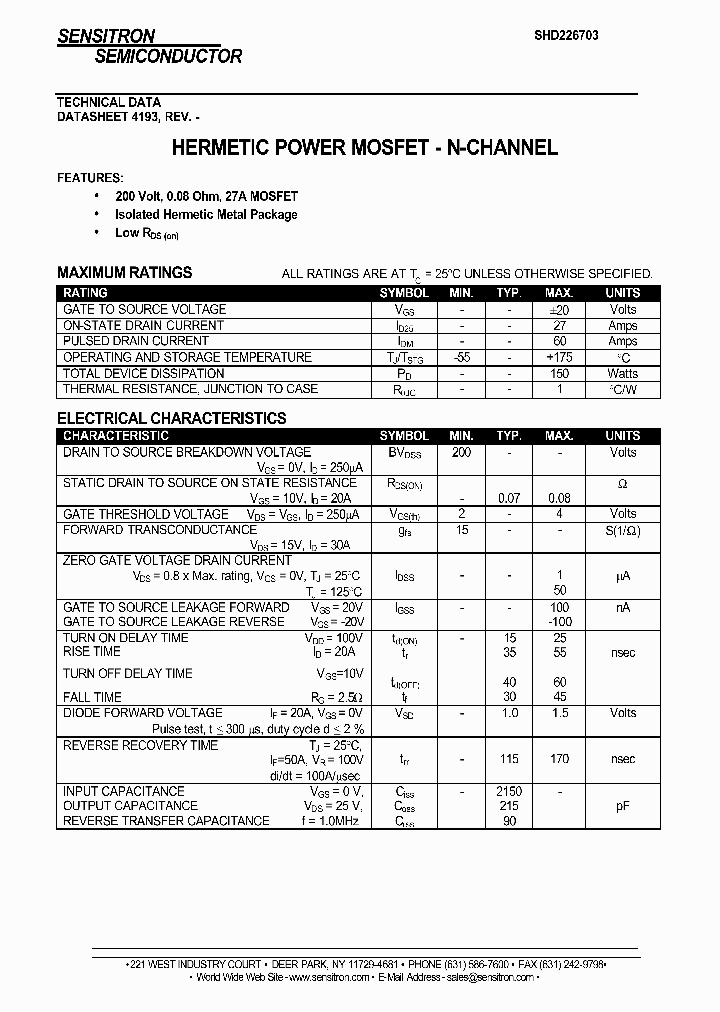 SHD226703_1164808.PDF Datasheet