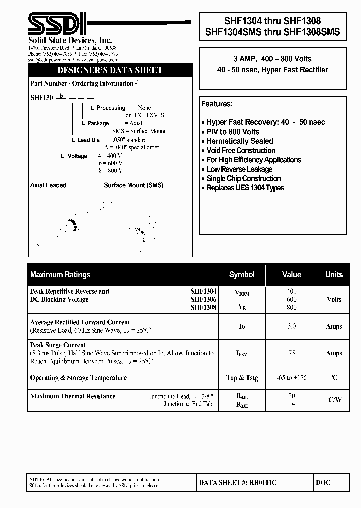 SHF1304SMS_1102083.PDF Datasheet