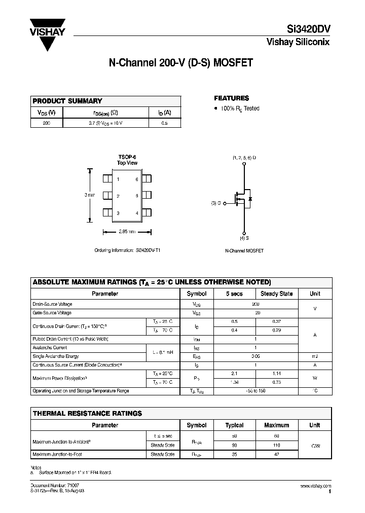 SI3420DV_1027567.PDF Datasheet