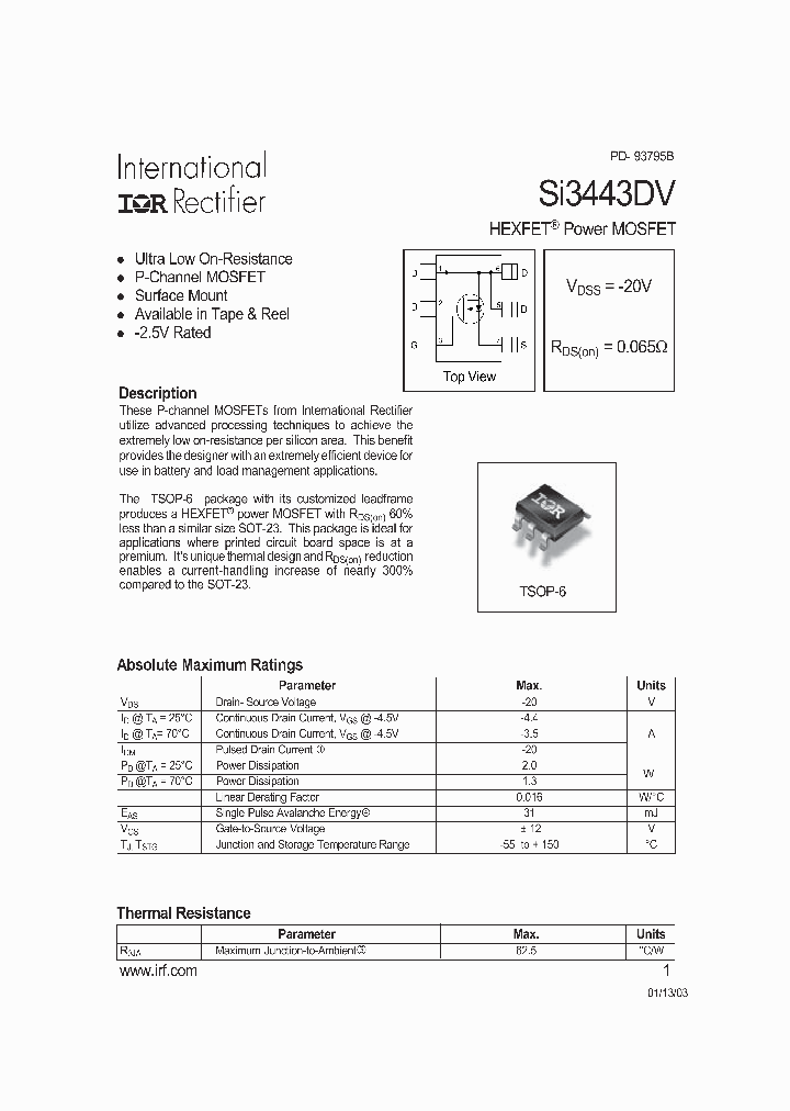 SI3443DV_1308717.PDF Datasheet