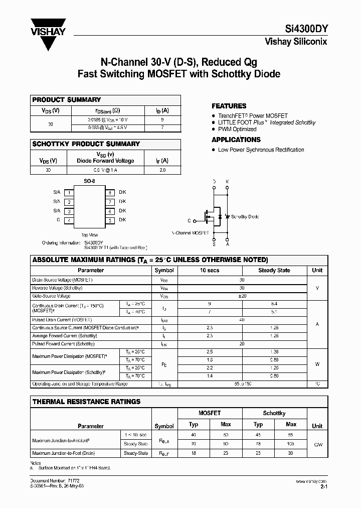 SI4300DY_1043604.PDF Datasheet