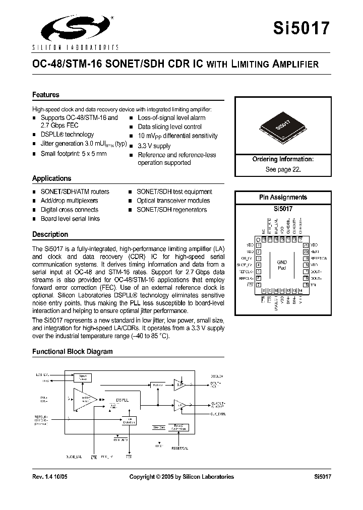 SI5017_1098447.PDF Datasheet