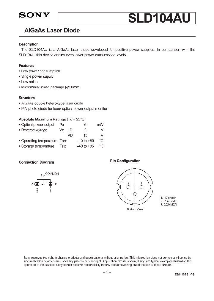 SLD104AU_1310320.PDF Datasheet