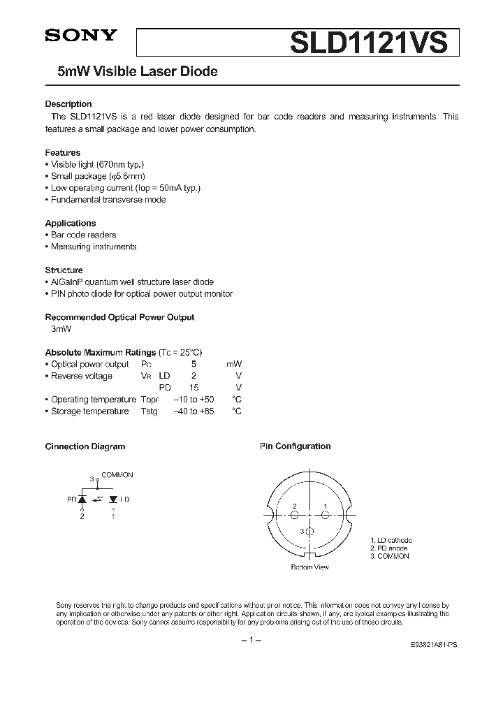 SLD1121VS_1135425.PDF Datasheet
