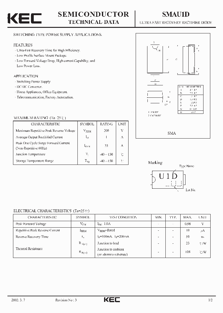 SMAU1D_1311109.PDF Datasheet