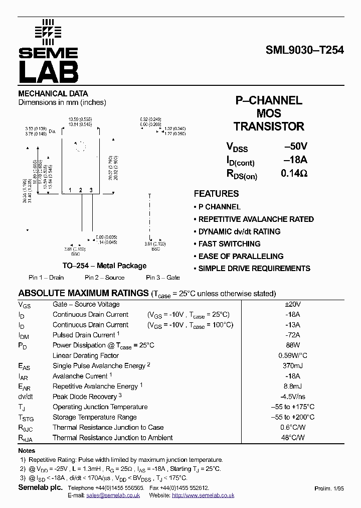SML9030-T254_1162560.PDF Datasheet