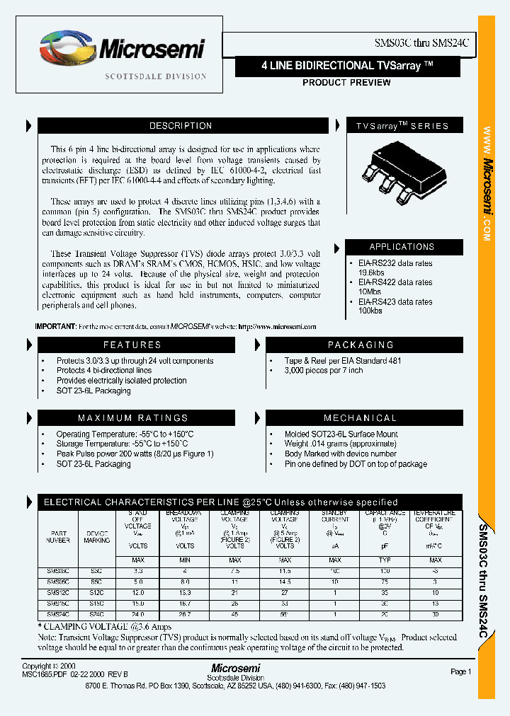 SMS24C_922708.PDF Datasheet