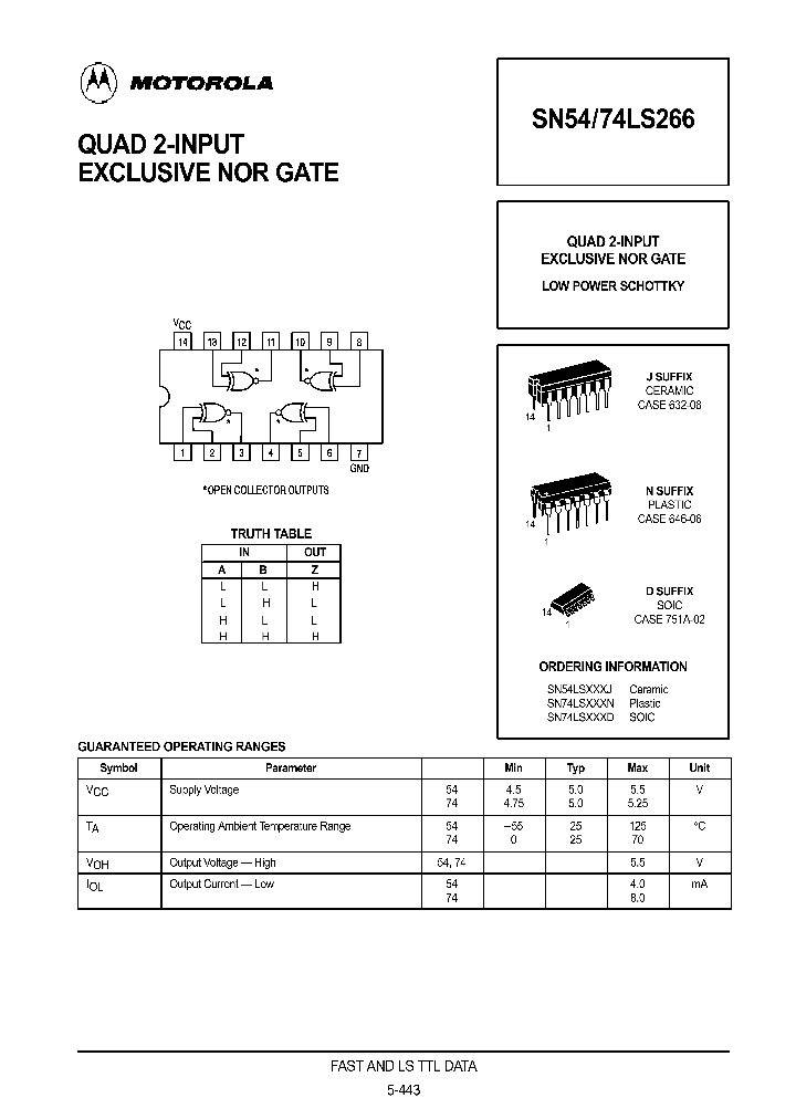 SN54LS266_1070647.PDF Datasheet