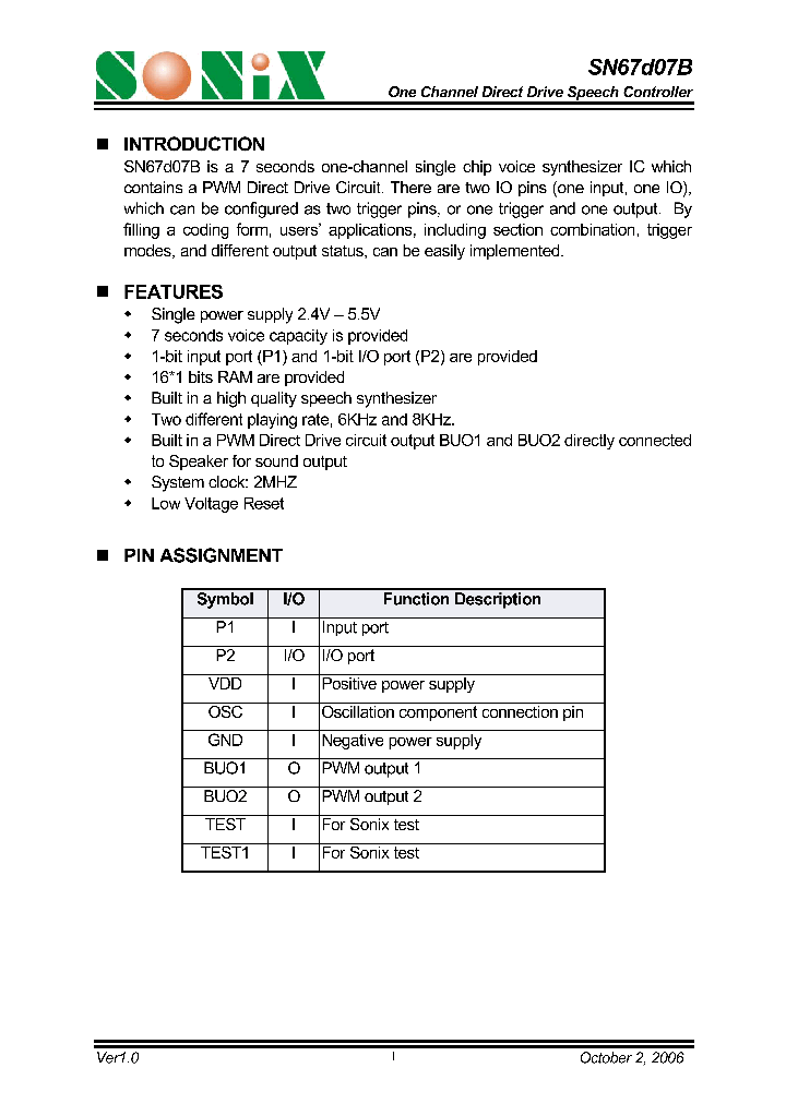 SN67D07B_1312020.PDF Datasheet