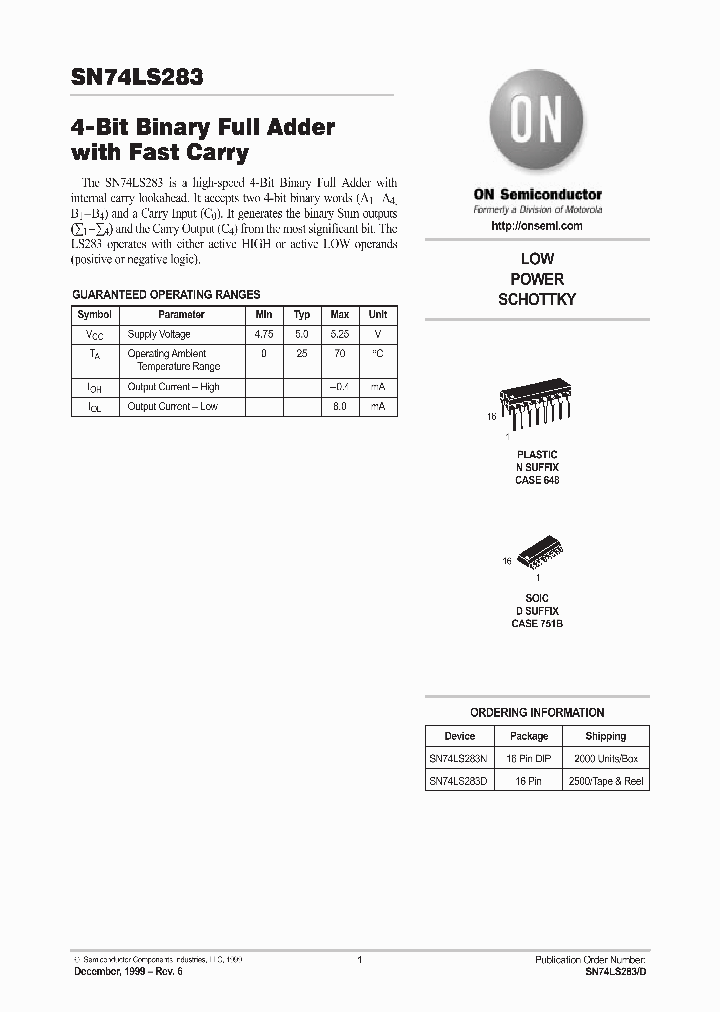 SN74LS283N_1179832.PDF Datasheet