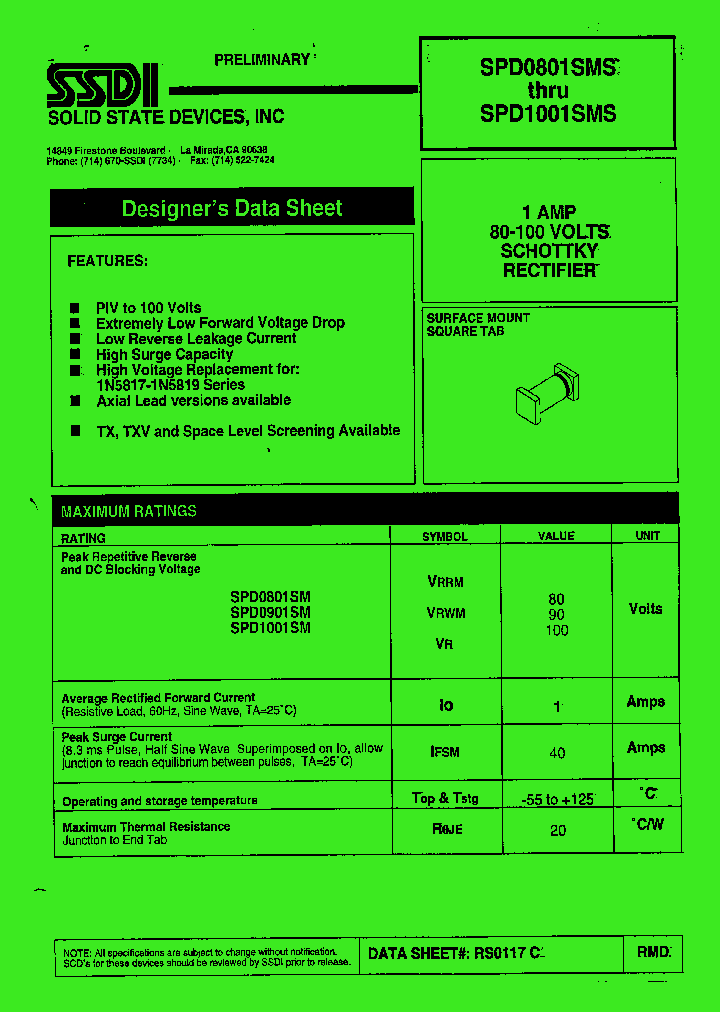 SPD0801SMS_1315370.PDF Datasheet