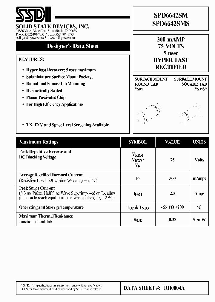 SPD6642SMS_1315415.PDF Datasheet