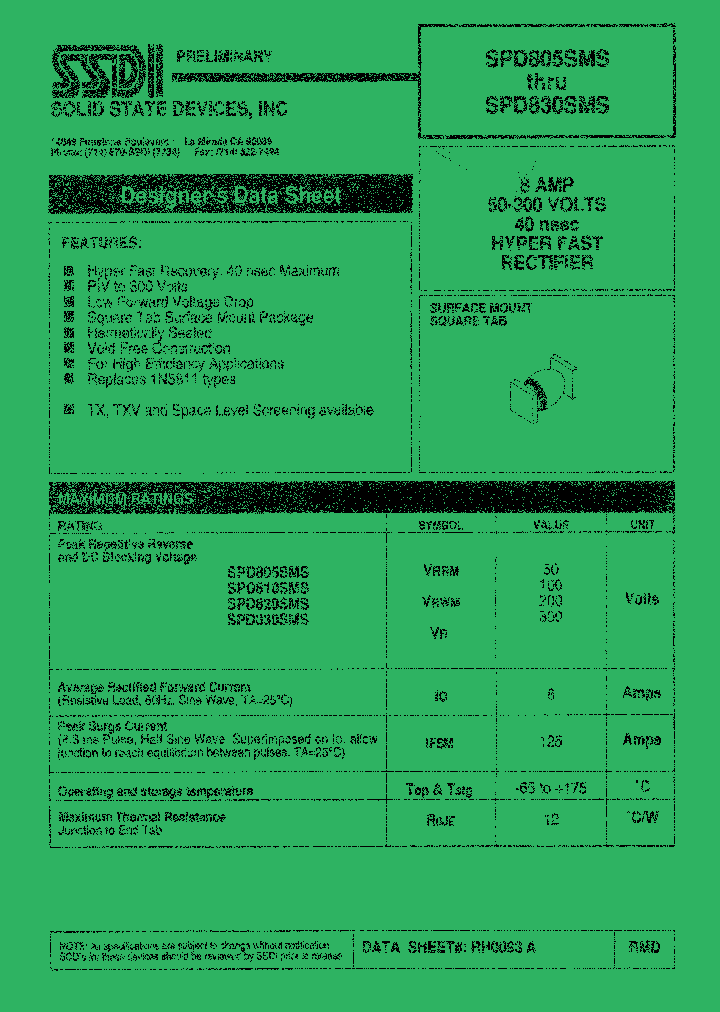 SPD830SMS_1315418.PDF Datasheet